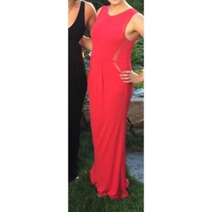 Red formal gown